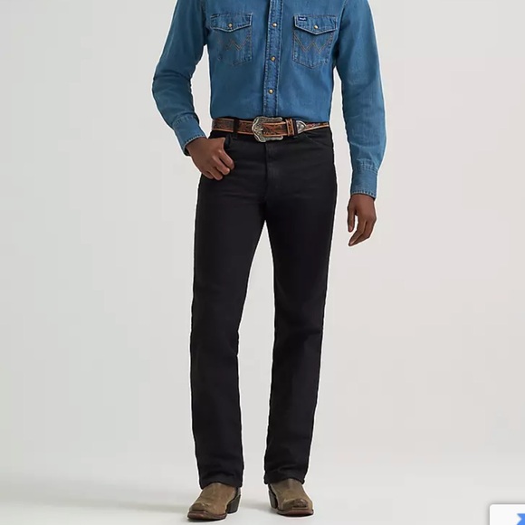 NEW Wrangler Jeans Mens 30x34
Cowboy Cut Slim Fit Stretch Denim
Black Pants NWT - Picture 4 of 4
